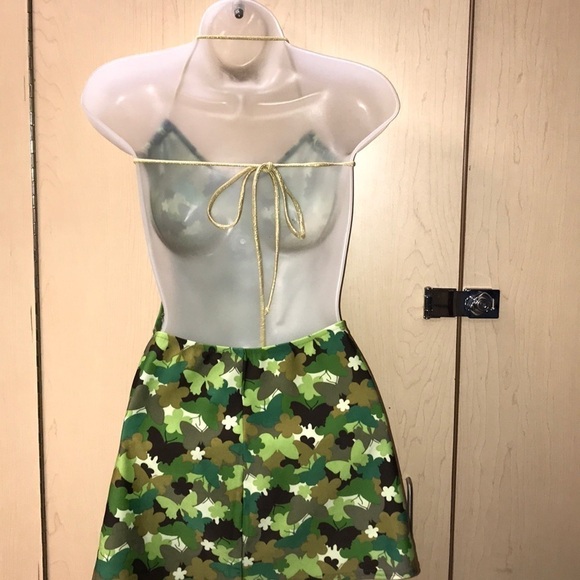 Zuliana Butterfly Print Mini Cover Up Dress Size Small Made in USA - Picture 3 of 3